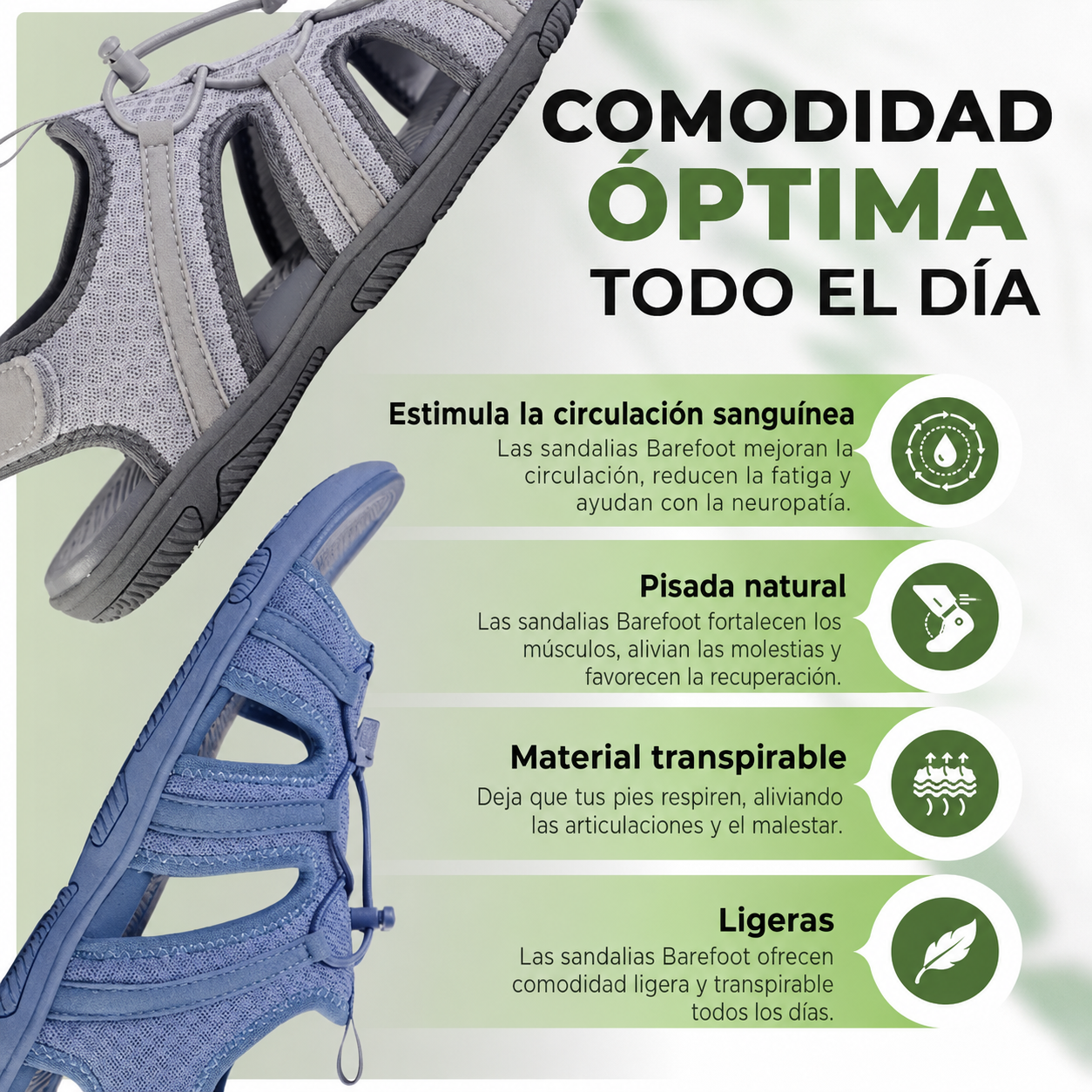Sandalias Ortopédicas Barefoot Ultra-Ligeras